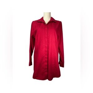 Chico's No Iron Chico's Red Button Down Shirt Size Medium Animal
